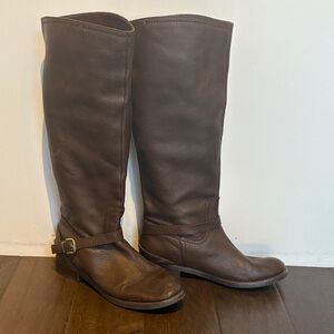 Joe Fresh women’s Brown Leather Knee-High Boots, size 10